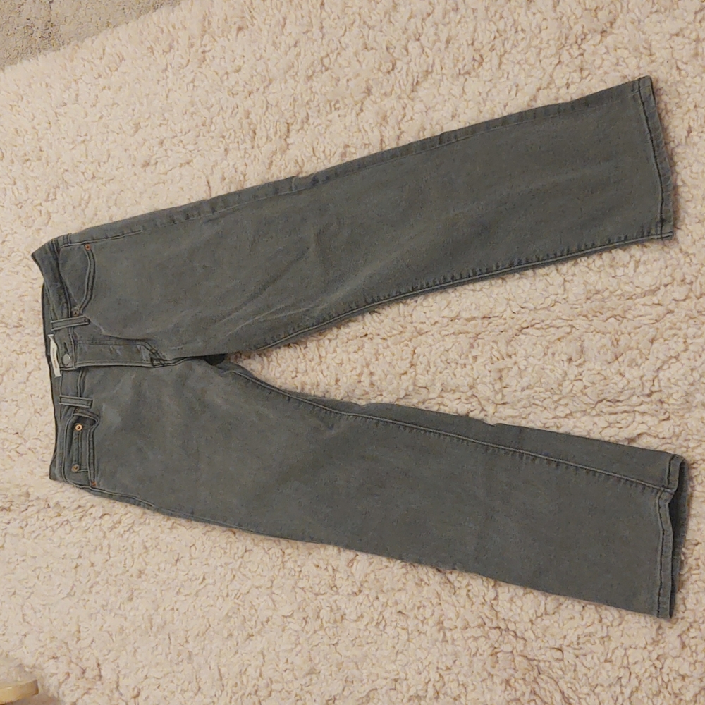 Levi's Women's High-Rise Wedgie Straight Cropped Jeans Cosmic Comet size 29